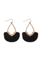 Load image into Gallery viewer, Diamond Shaped Fringe Tassel Hook Earrings
