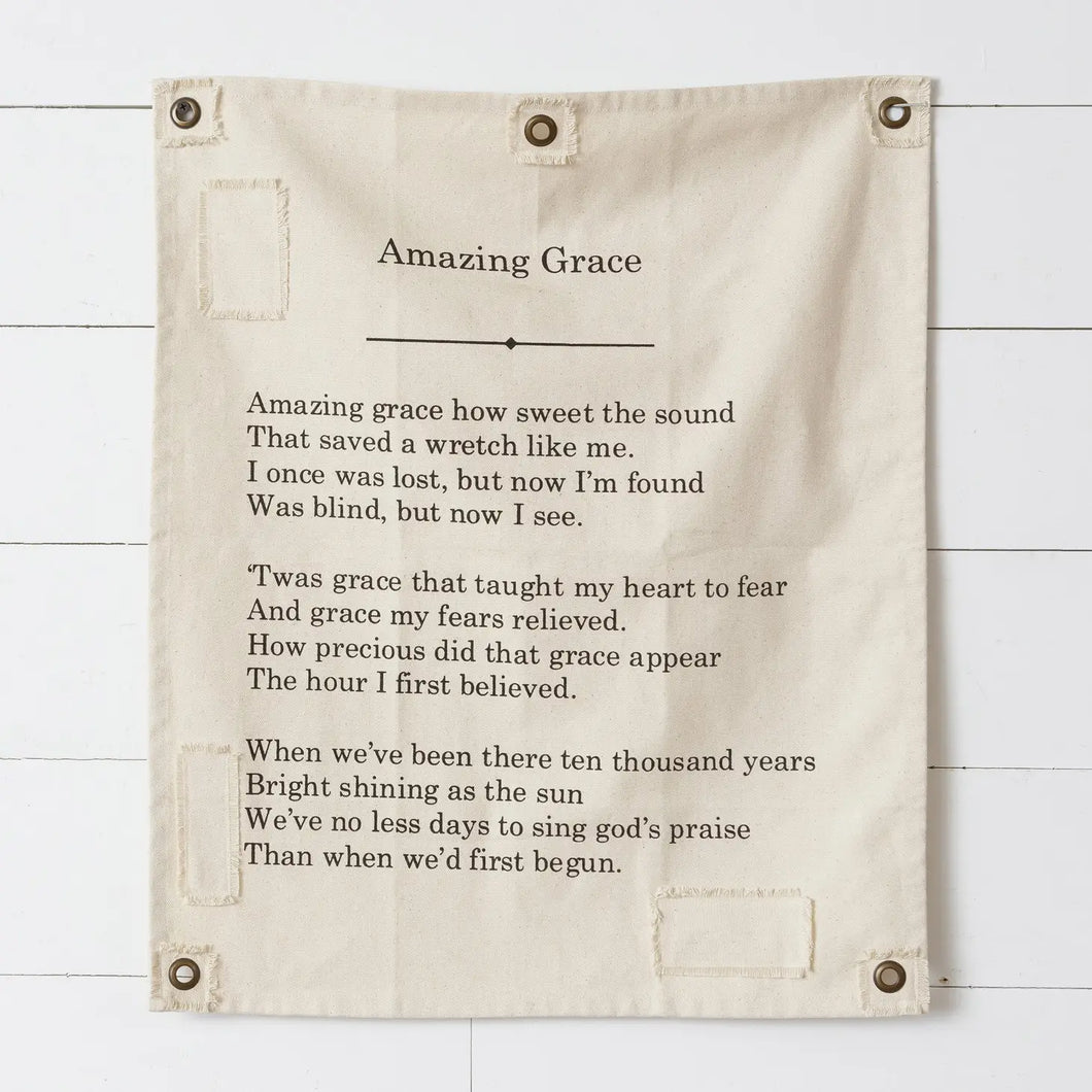 Canvas Wall Hanging - Amazing Grace